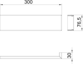 OBO Bettermann Vertr Oberteil 300x30x80mm GA-OTAEL