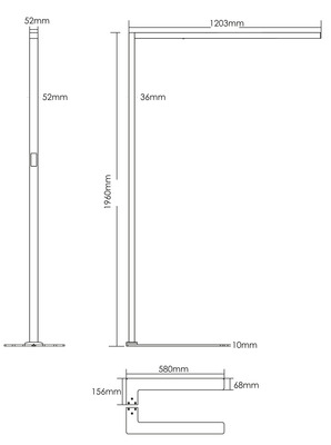 Abalight LED-Stehleuchte 3000-6000K PRIMO-DUO-830-860VRS