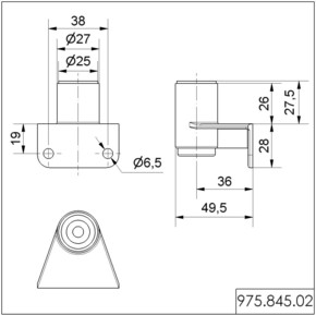 Werma Winkel für Wandmontage 97584502