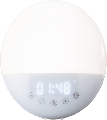 LENCO Bluetooth-Uhrenradio Wake-up-Light CRW-110WH White