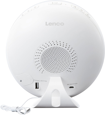 LENCO Bluetooth-Uhrenradio Wake-up-Light CRW-110WH White