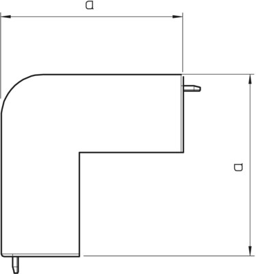 OBO Bettermann Vertr Außeneckhaube halogenfrei 60x90mm, PC/ABS, rw WDKH-A60090RW