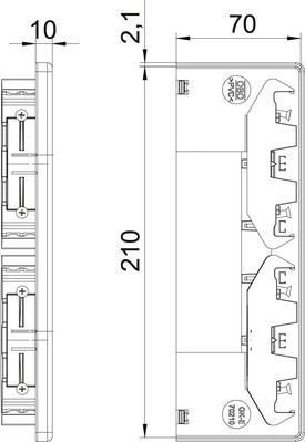 OBO Bettermann Vertr Endstück 70x210mm GK-E70210RW