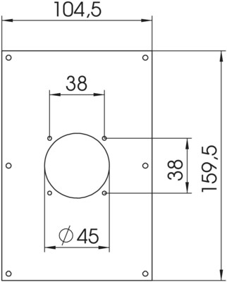 OBO Bettermann Vertr Abdeckplatte 160x105x3mm VHF-P7