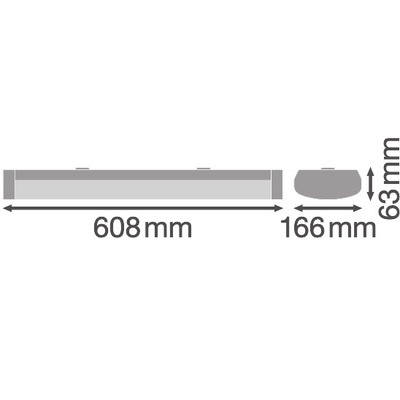 Ledvance LED-Wand-u.Deckenleuchte 830, DALI LNSFIP44D.600P18W830