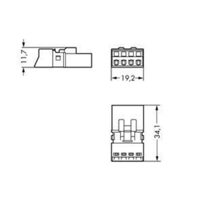 WAGO GmbH & Co. KG Stecker 4pol.o.Zugentlast.gr 890-254