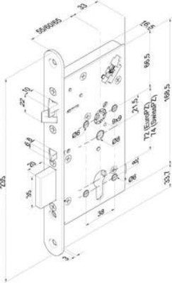 Assa Abloy effeff Sicherheitsschloss 709 709X601PZ---G44