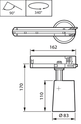 Philips Lighting LED-Stromschienenstrahler 840, WIA, weiß ST210T 27S #01194600