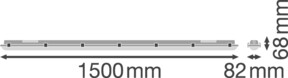 Ledvance Feuchtraumleuchte 6500K IP65 GY DP150058W865IP65GY