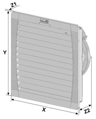 Pfannenberg Filterlüfter 223m3/h, 223x223mm PF43000230V549011