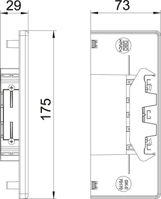 OBO Bettermann Vertr Endstück 70x170mm, PC/ABS GK-E70170WA