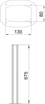 OBO Bettermann Vertr Installationssäule Boden, 130x80x676 ISSDHSM45EL