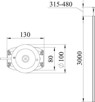 OBO Bettermann Vertr Installationssäule 80x130x3300 ISSDM45EL