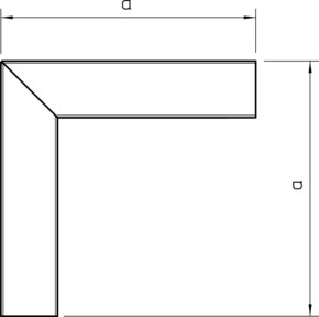 OBO Bettermann Vertr Flachwinkel 220x220mm LKM F80080FS