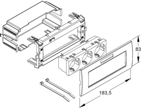 Niedax Geräteeinbausystem GES 3 R EDV