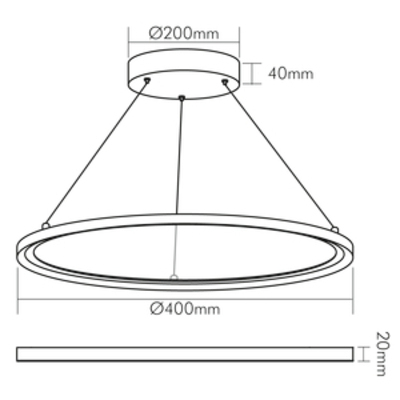 Nobile LED Pendel-Panel 840 DALI 1584011011