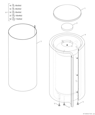 Bosch Thermotechnik Pufferspeicher STORA 500L, silber BH500-61B