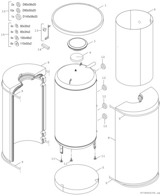 Bosch Thermotechnik Pufferspeicher STORA 750L, silber BH750-6PN61B