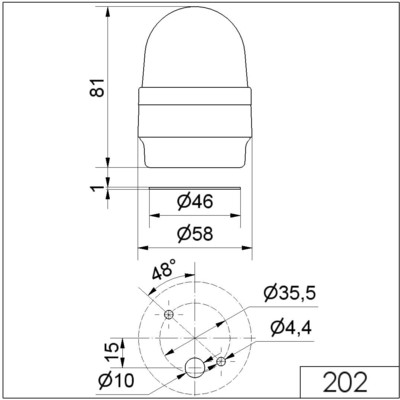 Werma Blitzleuchte 24V DC ge 20230055