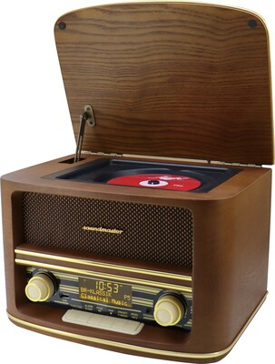 Soundmaster DAB+/UKW Nostalgieradio Retro,CD,USB,BT NR961 Holzfurnier