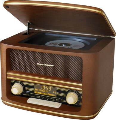 Soundmaster DAB+/UKW Nostalgieradio Retro,CD,USB,BT NR961 Holzfurnier