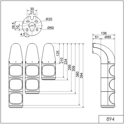 Werma LED-Dauerleuchte CL WM 24V DC RD/GN 89416055