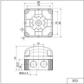 Werma LED Dauerleuchte 115-230V AC rt 85310060