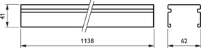 Philips Lighting Tragschiene 13pol. 1138mm, weiß LL512T4x2.5#42517099