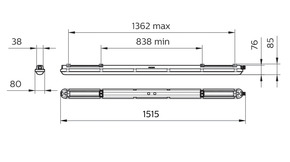 Philips Lighting LED-Feuchtraumleuchte 840, ML, L1500mm WT120C G2 #50020499