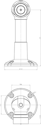 Assa Abloy effeff Magnet 830 1200N Bo/Wa 24V 220mm Dämpfer 83012BW2-D--F90