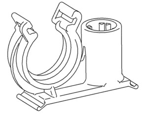 HellermannTyton Wellrohrhalter 31,8x11 mm schwarz 151-00701(500)