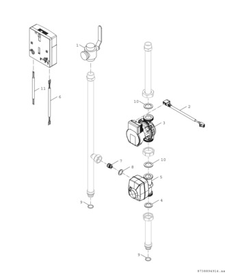 Bosch Thermotechnik Anschluss-Set auf 1 gem.Heizkreis AWMB-Mi