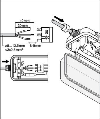 Ledvance Feuchtraumleuchte Housing für T8-Tubes DPHOUS1200P1XLP IP65