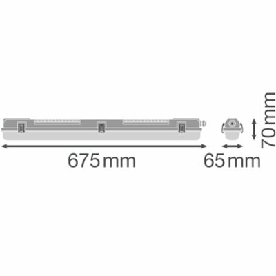 Ledvance Feuchtraumleuchte Housing für T8-Tubes DPHOUS600P1XLP IP65