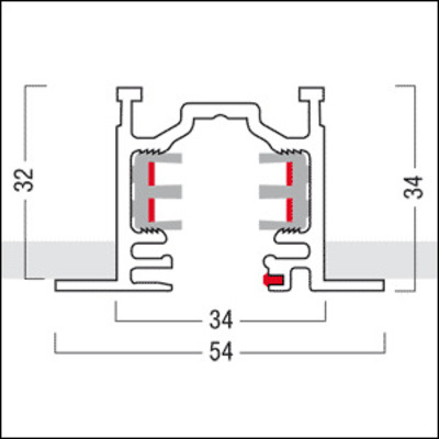 Zumtobel Group Stromschiene 3000mm titan 3PH/L3+DALITR.-R3mTI