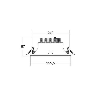 Brumberg Leuchten LED-Einbaudownlight 230V 3000K, rund 40615163DA