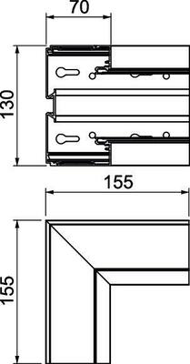 Rehau SIGNA STYLE Inneneck 70x130 eloxiert BRA IE70130 EL