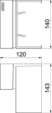 Rehau SIGNA BASE Inneneck 70x130, RAL9001 BRK IE70130 cws