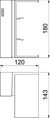 Rehau Brüstungskanal Inneneck SIGNA 70x170 BRK IE70170 lgr