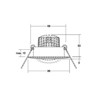 Brumberg Leuchten LED-Einbaustrahler 230V 38Gr., 3000K, rund 39141083