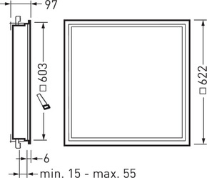 Trilux LED-Feuchtraumleuchte 830, DALI, Einbau FidescaBSG3 #7685251