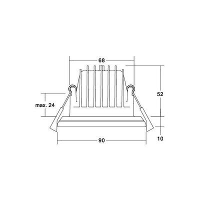 Brumberg Leuchten LED-Einbaudownlight 230V 3000K 39336183