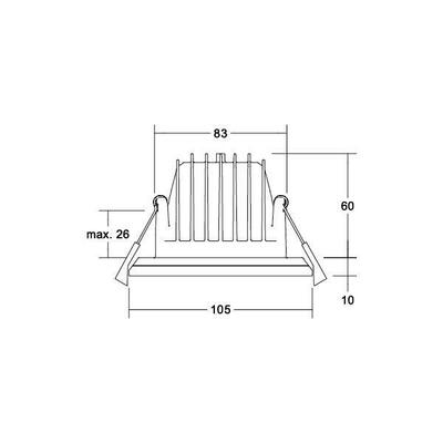 Brumberg Leuchten LED-Einbaudownlight 230V 3000K 39337183