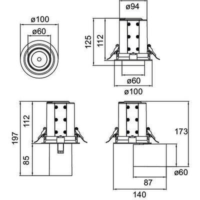 Brumberg Leuchten LED-Einbaurichtstrahler 3000K 88742183DA