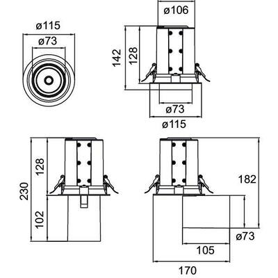 Brumberg Leuchten LED-Einbaurichtstrahler 3000K 88752183DA