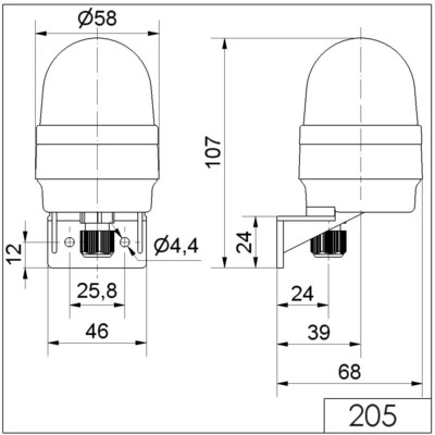 Werma Blitzleuchte 230V AC ge 20530068