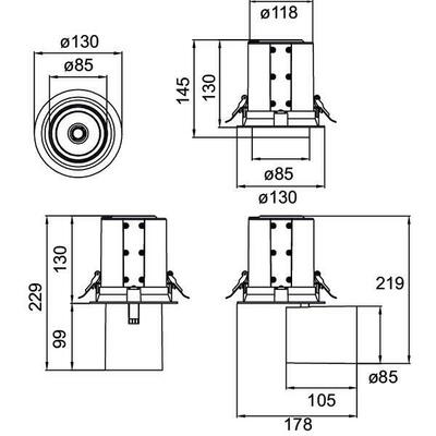 Brumberg Leuchten LED-Einbaurichtstrahler 4000K 88762184DA