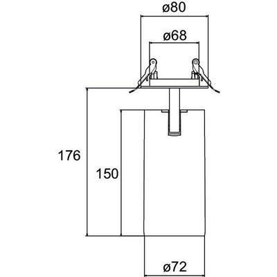 Brumberg Leuchten LED-Halbeinbau-Strahler 3000K 88802183DA