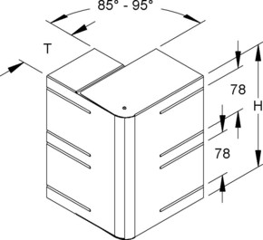 Niedax GK-Außeneck 90Gr. 220x100mm DKAV 220-78T100 L