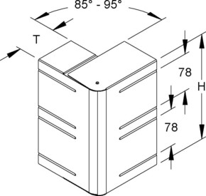 Niedax GK-Außeneck 90Gr. 220x80mm DKAV 220-78T80 L